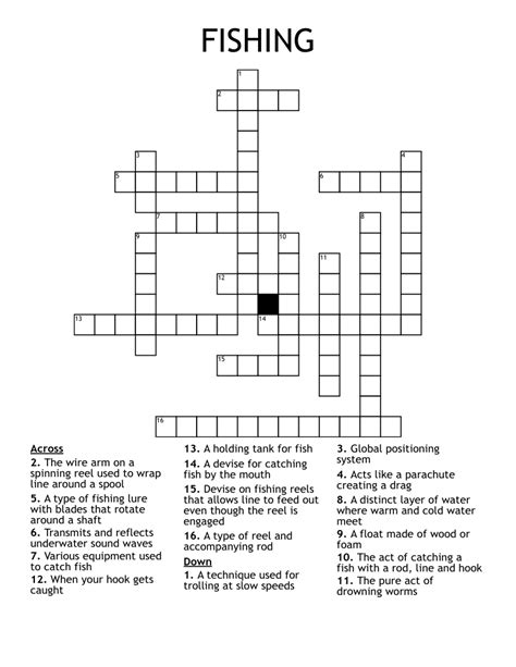 The Crossword Solver finds answers to classic crosswords and cryptic crossword puzzles. . Fishing spots crossword clue